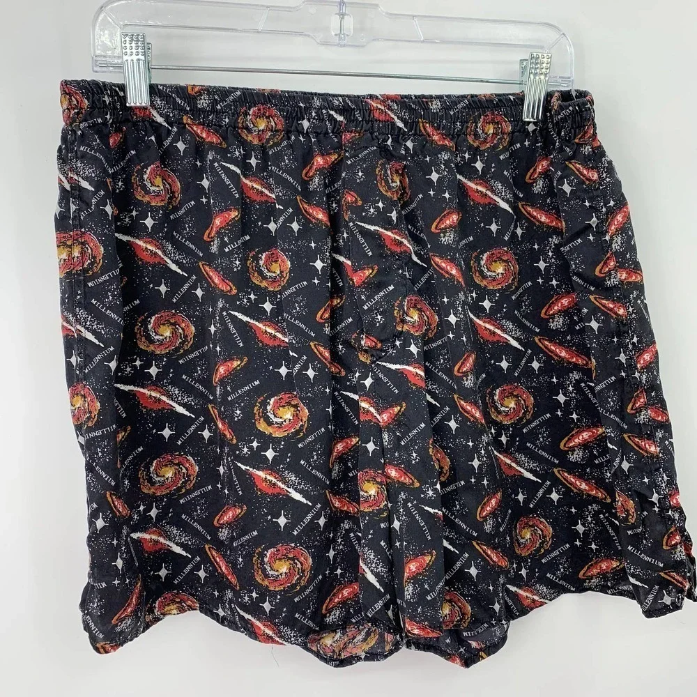 Vintage 90s millennium spiral galaxy silk boxers